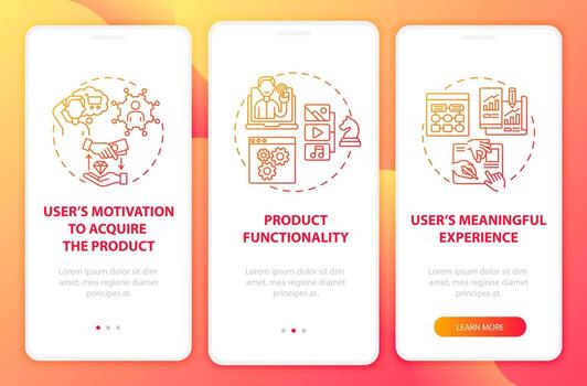 UX tips onboarding mobile app page screen vector