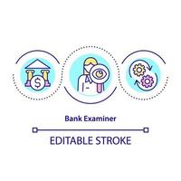 Bank examiner concept icon vector