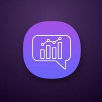 Chatbot graph app icon vector