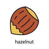 Hazelnut color icon. Isolated vector illustration