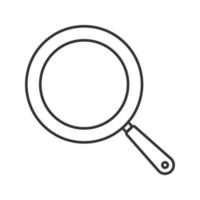 Frying pan linear icon vector