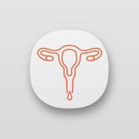 icono de la aplicación de menstruación vector