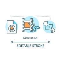 Director cut concept icon vector