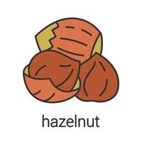 Hazelnut color icon. Flavoring, seasoning. Isolated vector illustration