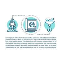 Startup launch concept linear illustration vector