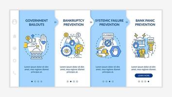 Bank regulation onboarding vector template