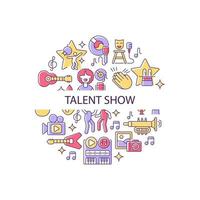 Talent show abstract color concept layout with headline vector