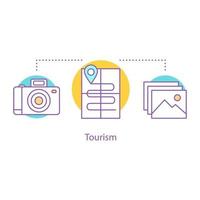 icono del concepto de turismo vector