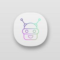 Chatbot app icon vector