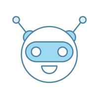 Chatbot color icon vector