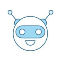 icono de color de chatbot vector