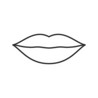 Lips linear icon. Thin line illustration. Contour symbol. Vector isolated outline drawing