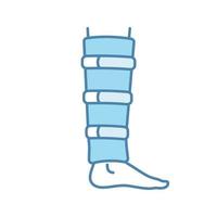 Shin brace color icon vector