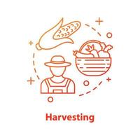 Harvesting concept icon vector