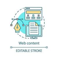 Web content concept icon vector