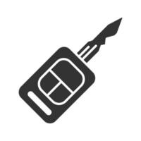 Car key glyph icon vector