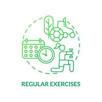 Regular exercises concept icon vector