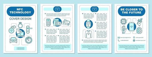 NFC technology brochure template layout vector