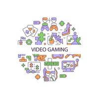 Video game abstract color concept layout with headline vector