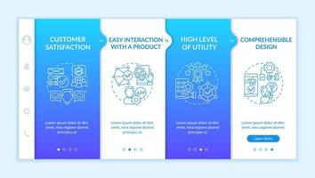 Usage assessment onboarding vector template