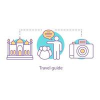 Travel guide concept icon vector