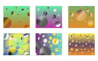 set gradient abstract background design vector