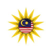 malaysia flag in star vector