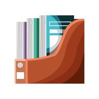 office paper tray folders vector