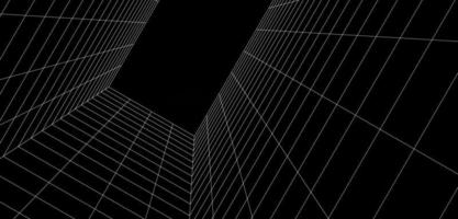 Structure space gray-black color background with white grid space line color surfaces vector