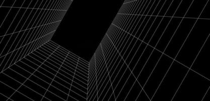 Structure space gray-black color background with white grid space line color surfaces vector