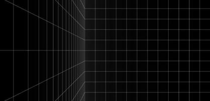 Dimension digital background with black-white grid space line color surface vector