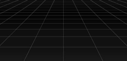 Empty futuristic digital room grey-black background with white grid space line color surface vector