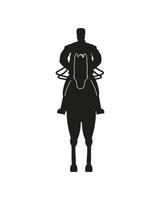 silhouette soldier on horse vector