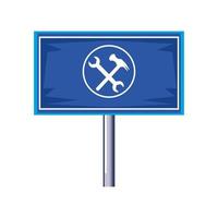 signpost with tools vector
