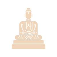 buddha statue religious vector