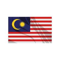 bandera nacional de malasia vector
