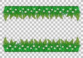 Grass and plants on grid background for decor vector