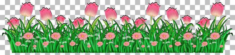 Grass and plants on grid background for decor vector