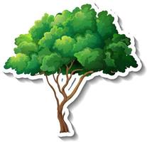 Tree sticker on white background vector