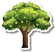 Guava tree sticker on white background vector