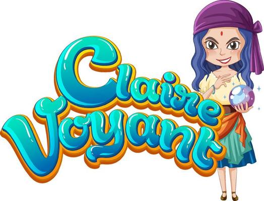 Claire Voyant logo text design