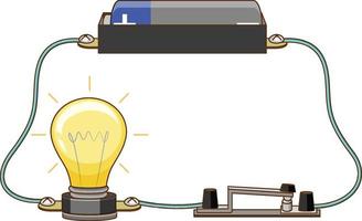 Science experiment of electric circuit vector