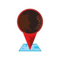 coffee cup location pointer vector