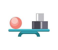 balancing ball and blocks vector