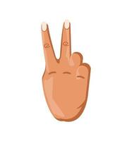 hand sign peace vector