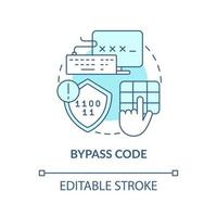 Bypass code blue concept icon vector