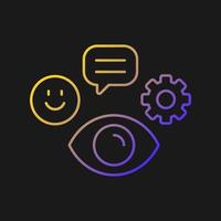 Observation skills vector icon for dark theme