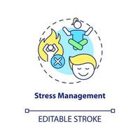 Stress management concept icon vector