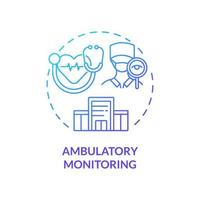 Ambulatory monitoring concept icon vector