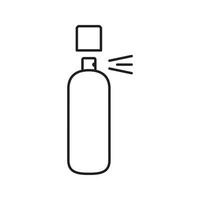 Spray antiperspirant linear icon. Thin line illustration. Deodorant. Contour symbol. Vector isolated outline drawing